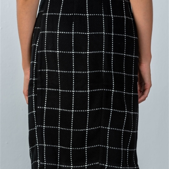 CHECK LAP WRAP MIDI SKIRT - Picture 3 of 4